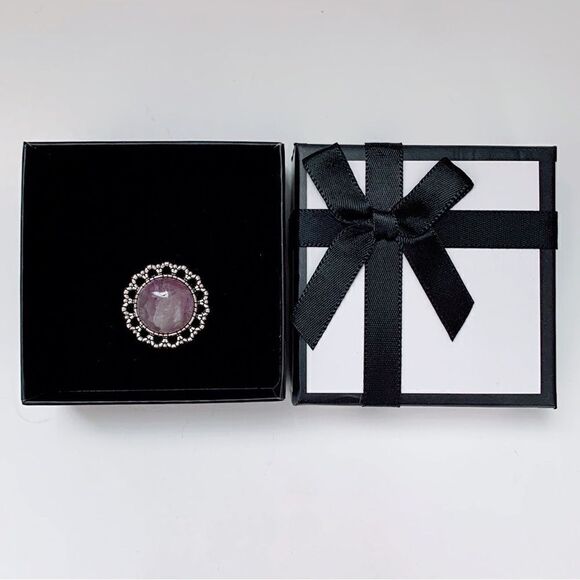 💍Beautiful Amethyst Natural Stone Ring - Picture 5 of 5
